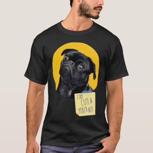 Grappige schattige Pug-hond 123 T-shirt (Voorkant)