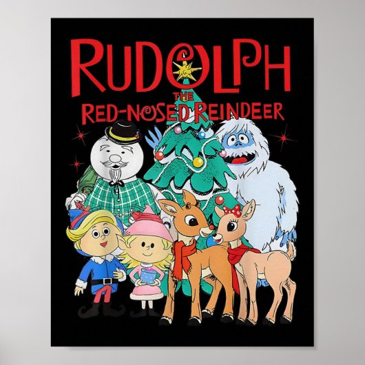 Grappige Schattige Rudolph De Rode Neus Rendier Ke Poster (Voorkant)
