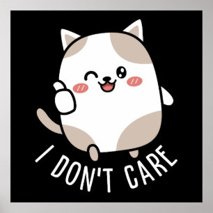 Grappige Schattige Sarcastische Kat Duim Omhoog Ci Poster