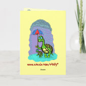 Grappige schattige schildpadden Best Mom wenskaart Kaart (Achterkant)