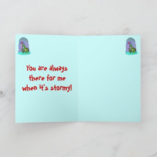 Grappige schattige schildpadden gelukkige verjaard kaart (Binnen)