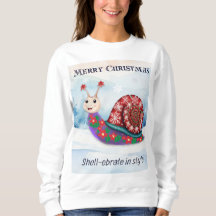 Grappige Schattige Slak Sneeuw Woordspeling Humor 