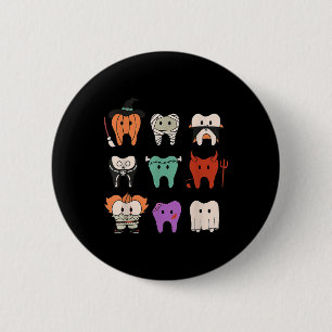 Grappige Schattige Tandheelkundige Hygiëne Monster Ronde Button 5,7 Cm