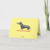 Grappige schattige teckel gelukkige verjaardagskaa kaart (Achterkant)