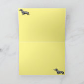 Grappige schattige teckel gelukkige verjaardagskaa kaart (Binnen)