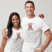 Grappige schattige teddybeer stapel luiers 1e verj t-shirt