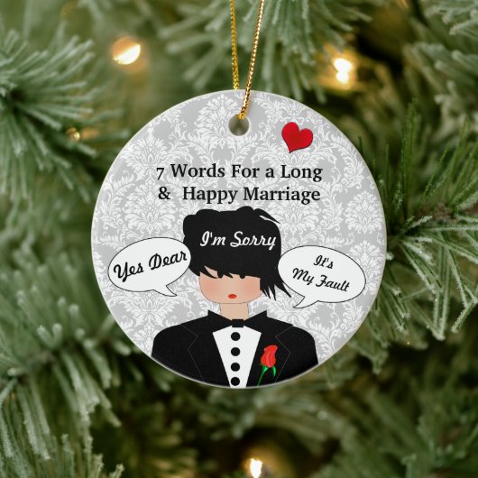 Grappige & Schattige Trouwadvies Kerst Ornament (Boom)
