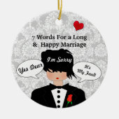 Grappige & Schattige Trouwadvies Kerst Ornament (Voorkant)
