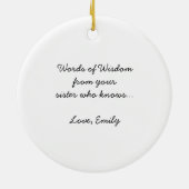 Grappige & Schattige Trouwadvies Kerst Ornament (Achterkant)