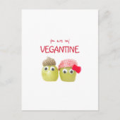 Grappige schattige veganisten vegetariërs vegantin briefkaart (Voorkant)
