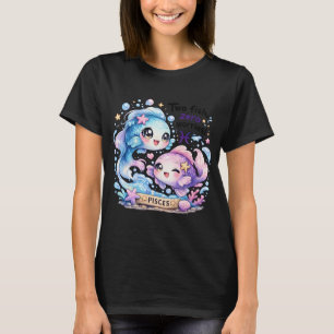 Grappige Schattige Vissen Twee Vissen Grote Ogen K T-shirt