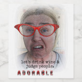 Grappige Schattige wijnlabels! Wijn Etiket (Enkel label)