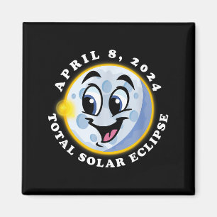 Grappige Schattige Zonsverduistering 8 April Lache Magneet