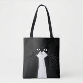 Grappige Schattige Zwarte kat Tote Bag (Voorkant)