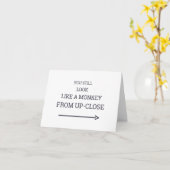 Grappige Schattigee Aap Kinder Meisje Jongen 10e V Kaart (Gele Bloem)