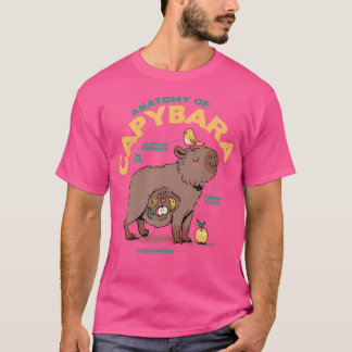 Grappige Schattigee anatomie van een capibara T-shirt