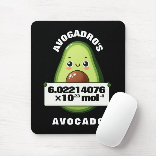 Grappige Schattigee avogadro's avocado Muismat (Met muis)