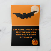 Grappige & Schattigee Basset Hound & Pumpkin Hallo Kaart (Binnen)