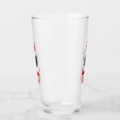 Grappige Schattigee Black Pug Santa Hat Kerstmis Glas (Links)