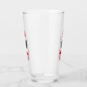 Grappige Schattigee Black Pug Santa Hat Kerstmis Glas (Rechts)