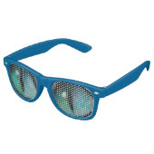 Grappige Schattigee Blue Cat Eyes Retro Zonnebril (Gekanteld)