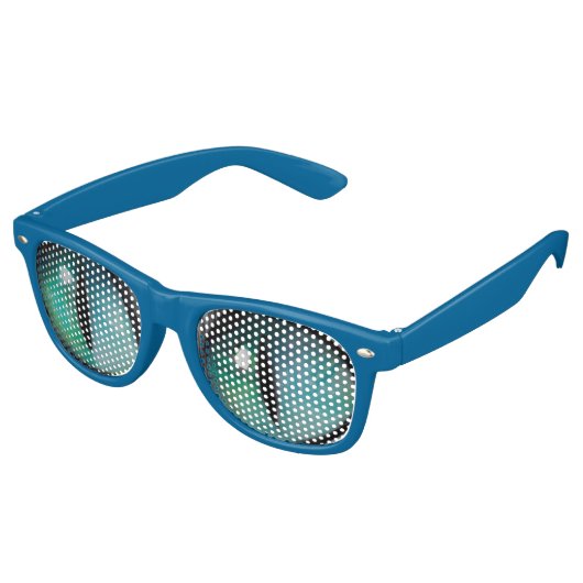 Grappige Schattigee Blue Cat Eyes Retro Zonnebril (Gekanteld)