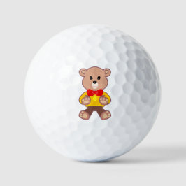 Grappige Schattigee Bowtie Teddy Bear golfballen