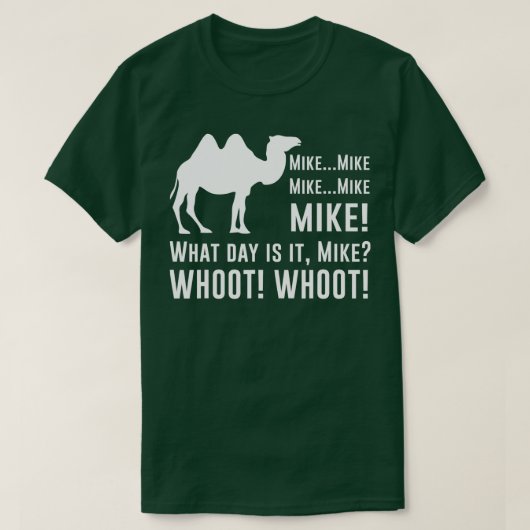 Grappige Schattigee Camel citaten over hump day gr T-shirt (Design voorkant)
