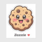Grappige Schattigee Cartoon Cookie Food Lover Sticker (Vel)