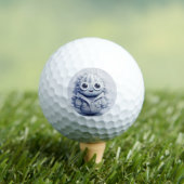 Grappige Schattigee Cartoon golfbal – Glimlachend  Golfballen (Insitu Shirt)