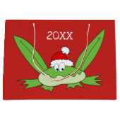 Grappige Schattigee Cartoon Santa Claus Frog Chris Groot Cadeauzakje (Voorkant)