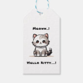 Grappige Schattigee Cat Catmas Humor Cadeaulabel (Voorkant)