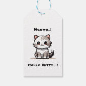 Grappige Schattigee Cat Catmas Humor Cadeaulabel (Achterkant)