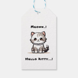 Grappige Schattigee Cat Catmas Humor Cadeaulabel