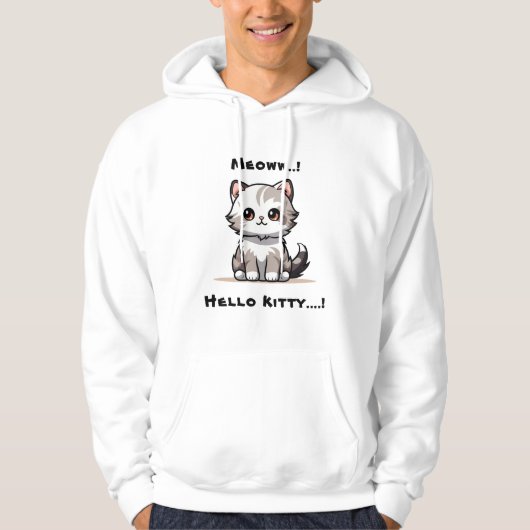 Grappige Schattigee Cat Catmas Humor Hoodie (Voorkant)