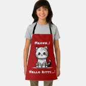 Grappige Schattigee Cat Catmas Humor Schort (Insitu)