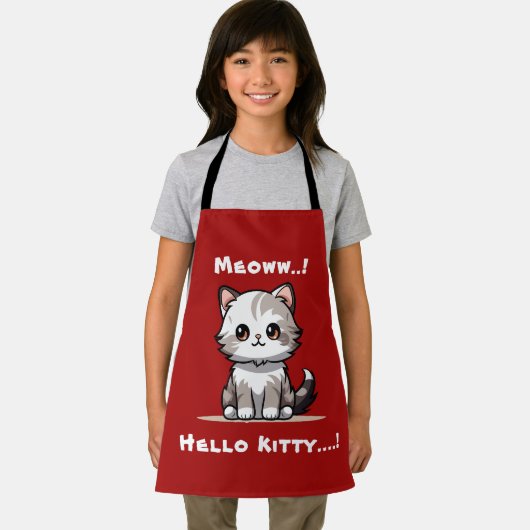 Grappige Schattigee Cat Catmas Humor Schort (Insitu)