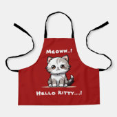 Grappige Schattigee Cat Catmas Humor Schort (Voorkant)