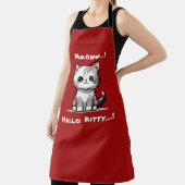 Grappige Schattigee Cat Catmas Humor Schort (Insitu)