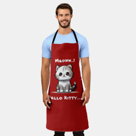 Grappige Schattigee Cat Catmas Humor Schort