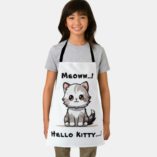 Grappige Schattigee Cat Catmas Humor Schort (Insitu)