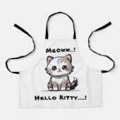 Grappige Schattigee Cat Catmas Humor Schort (Voorkant)