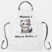 Grappige Schattigee Cat Catmas Humor Schort (Voorkant)
