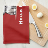 Grappige Schattigee Cat Catmas Humor Theedoek (Quarter Fold)