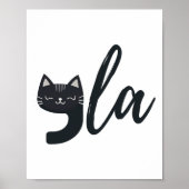 Grappige Schattigee Cat Comma La Funny Kamala Harr Poster (Voorkant)