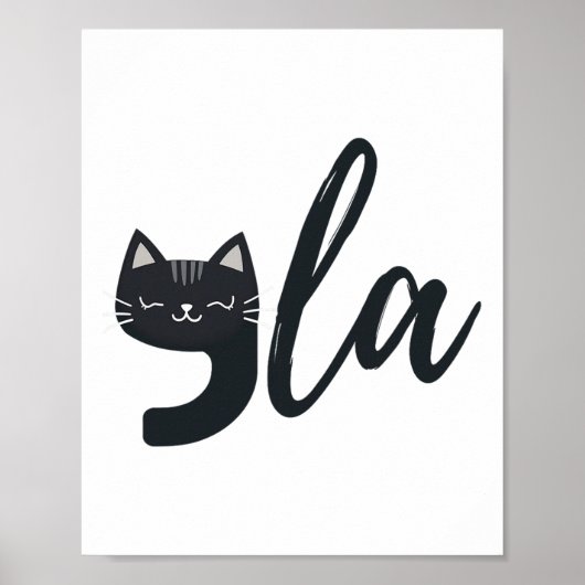 Grappige Schattigee Cat Comma La Funny Kamala Harr Poster (Voorkant)