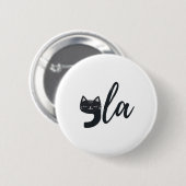 Grappige Schattigee Cat Comma La Funny Kamala Harr Ronde Button 5,7 Cm (Voorkant /achterkant)