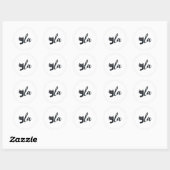 Grappige Schattigee Cat Comma La Funny Kamala Harr Ronde Sticker (Vel)