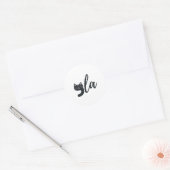 Grappige Schattigee Cat Comma La Funny Kamala Harr Ronde Sticker (Envelop)