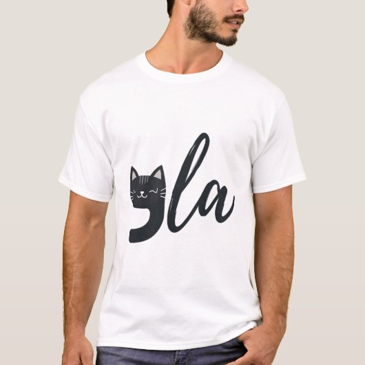 Grappige Schattigee Cat Comma La Funny Kamala Harr T-shirt (Voorkant)